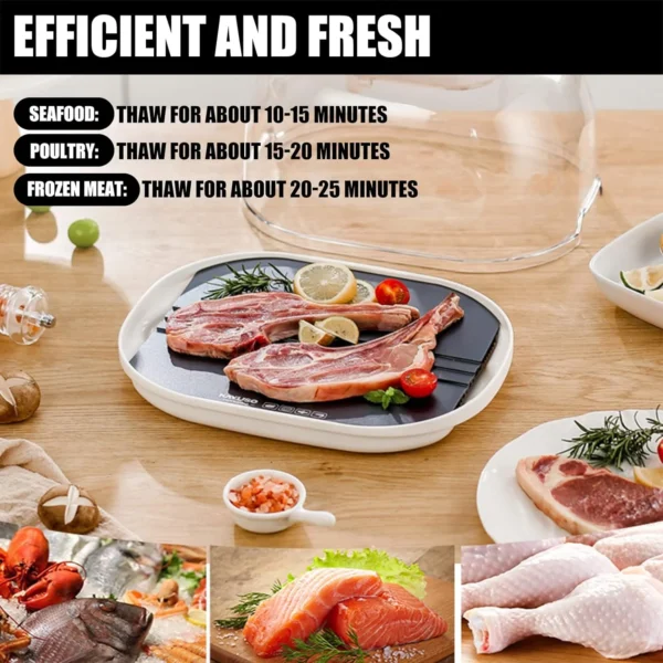 2 in 1 Defrosting Box with HDF Aluminum Thawing Plate - Image 9