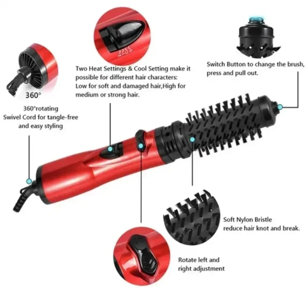 3-in-1 Hot Air Styler and Rotating Hair Dryer - Image 4