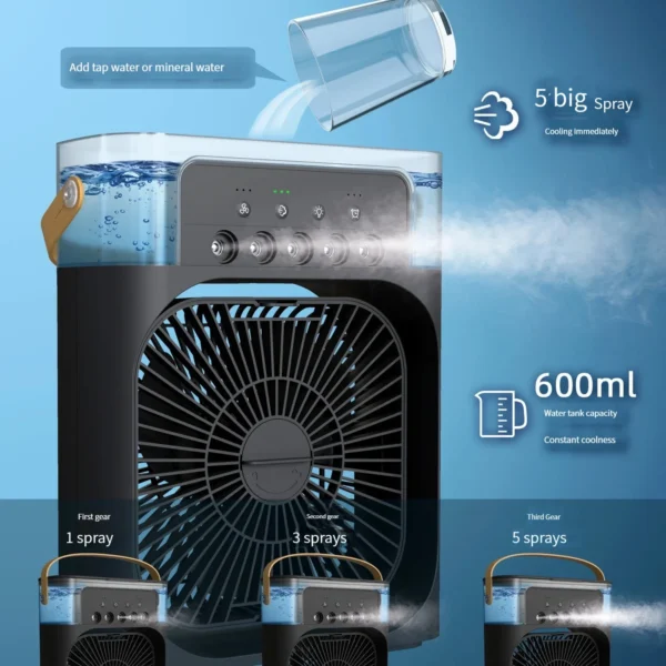 3 in 1 Ice Mist Portable Air Cooler - Image 6