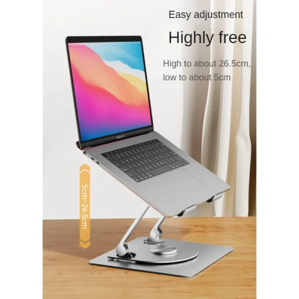 360° Rotating Adjustable Ergonomic Foldable Laptop Stand - Image 2
