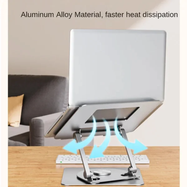 360° Rotating Adjustable Ergonomic Foldable Laptop Stand - Image 3