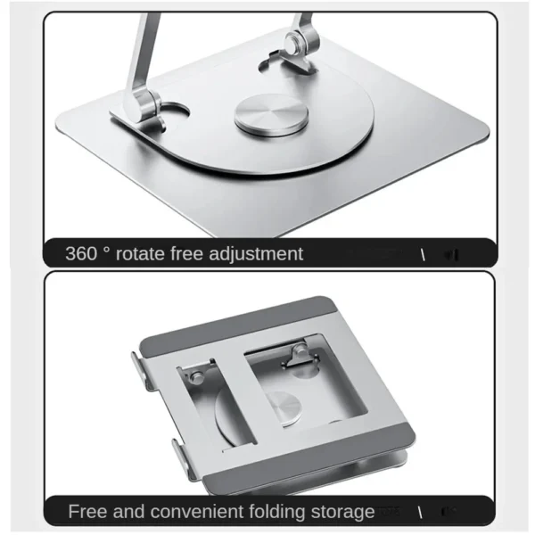 360° Rotating Adjustable Ergonomic Foldable Laptop Stand - Image 4