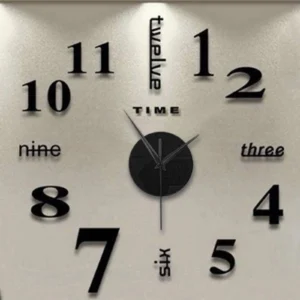 3D Wall Decal Decorative Clock