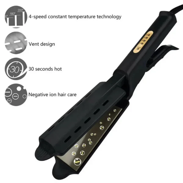 Four Gear Ceramic Tourmaline Ionic Flat Iron Hair Straightener - Image 5
