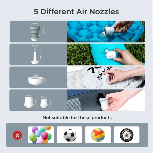 Ultra-Mini USB Air Pump – Fast Inflate & Deflate, USB Rechargeable - Image 5