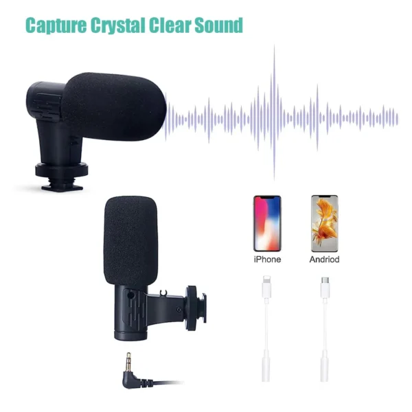 5 in 1 Vlogging Kit with Fill Light Microphone Tripod - Image 2