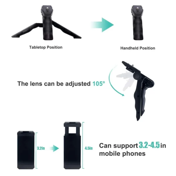 5 in 1 Vlogging Kit with Fill Light Microphone Tripod - Image 4