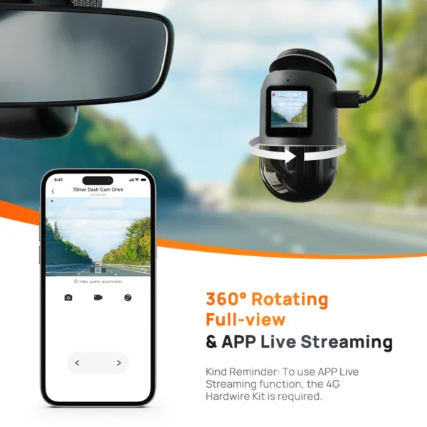 70Mai Omni 360° Rotation Dashcam - Image 2