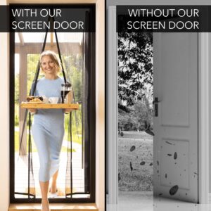 Anti Mosquito Magnetic Self Closing Mesh Screen Door