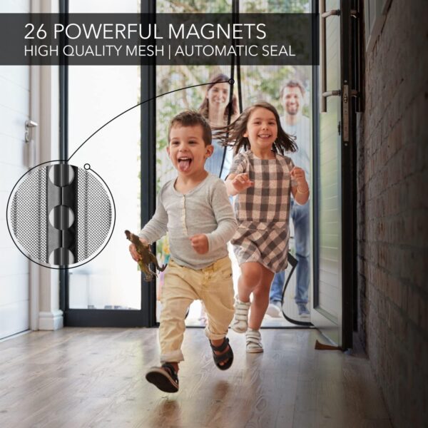 Anti Mosquito Magnetic Self Closing Mesh Screen Door - Image 2