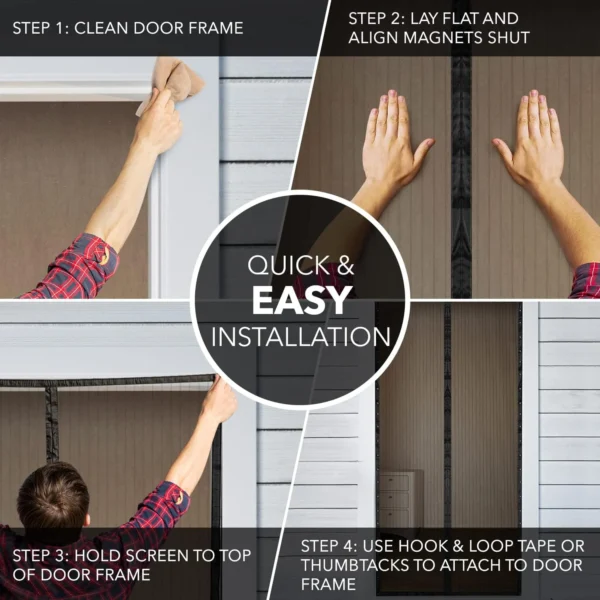 Anti Mosquito Magnetic Self Closing Mesh Screen Door - Image 3