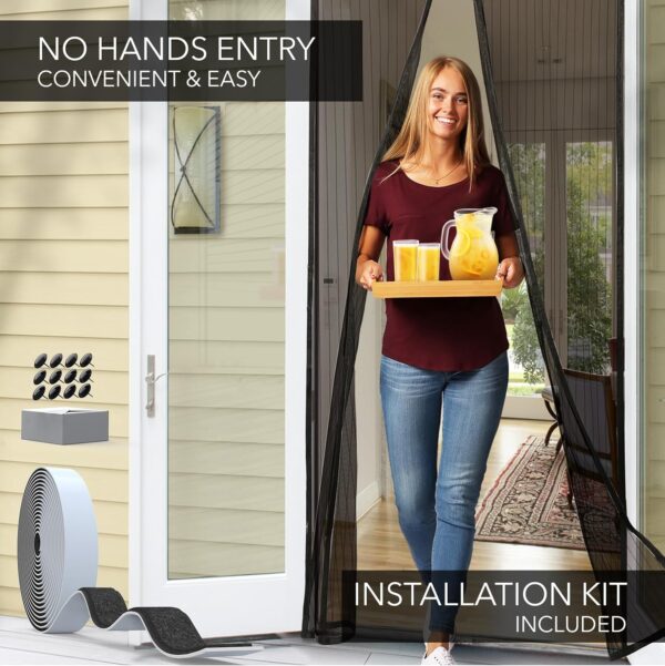 Anti Mosquito Magnetic Self Closing Mesh Screen Door - Image 6