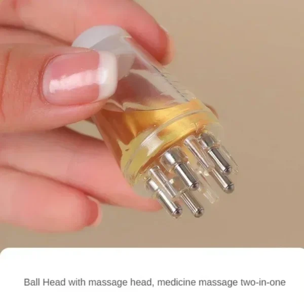 Hexagon Head Oil Applicator Comb Ball Massage Relaxation - Image 4