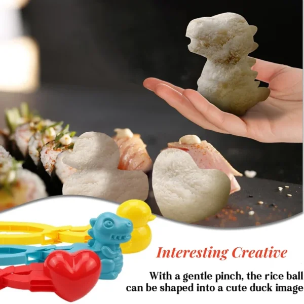 Assorted Cute Rice Molds and Snowballs Maker Clamps (4 Pcs) - Image 4
