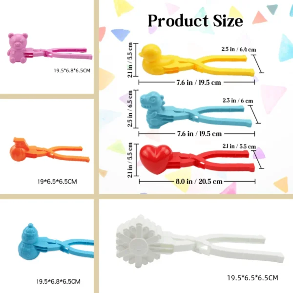 Assorted Cute Rice Molds and Snowballs Maker Clamps (4 Pcs) - Image 5