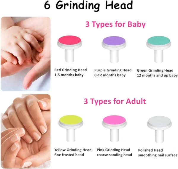 Baby Electric Nail Trimmer Polisher - Image 2