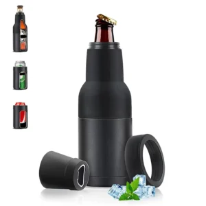 Beer Bottle and Can Cooler with Beer Opener