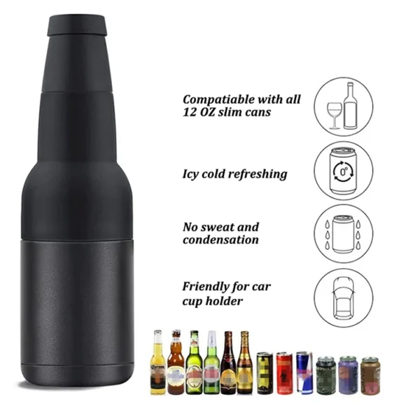 Beer Bottle and Can Cooler with Beer Opener - Image 4