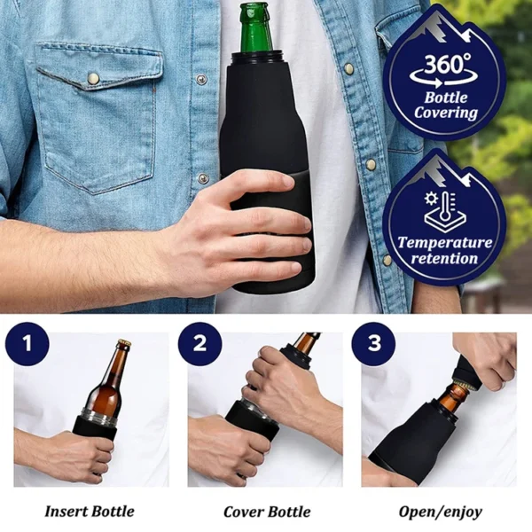 Beer Bottle and Can Cooler with Beer Opener - Image 5