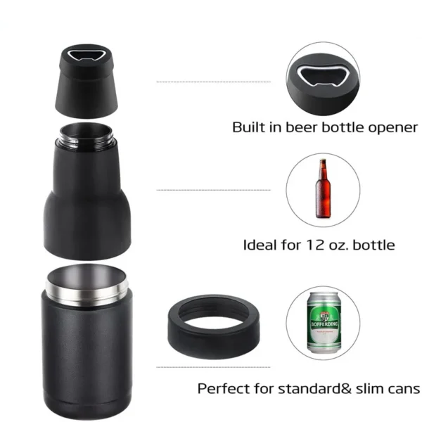 Beer Bottle and Can Cooler with Beer Opener - Image 9
