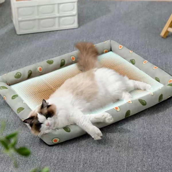 Breathable Natural Rattan Pet Summer Cooling Mat Bed - Image 2