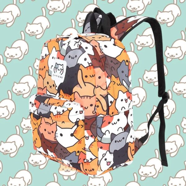 Cartoon Cat Backpack - Image 3