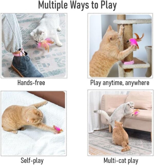 Cat Interactive Feather Collar Teaser Toy - Image 4