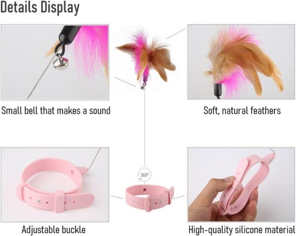 Cat Interactive Feather Collar Teaser Toy - Image 5