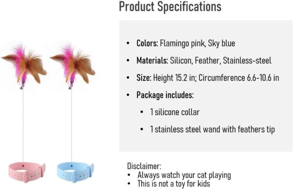 Cat Interactive Feather Collar Teaser Toy - Image 6