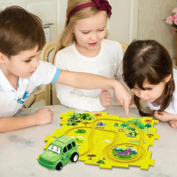 Children's Educational Puzzle Track Car Play Set - Image 2