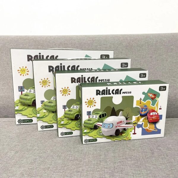 Children's Educational Puzzle Track Car Play Set - Image 4