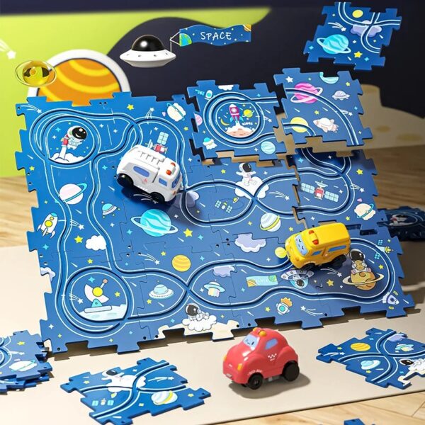 Children's Educational Puzzle Track Car Play Set - Image 6