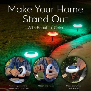 Colorful Solar Lights Outdoor 4pcs