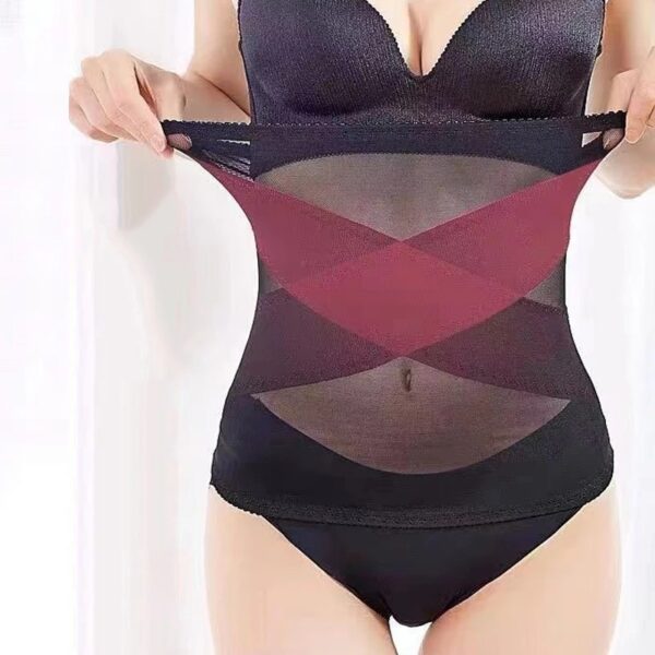 Cross Mesh Girdle for Waist Shaping - Image 4