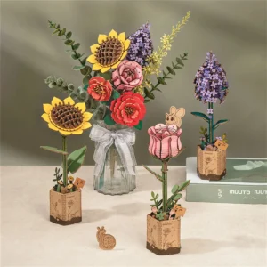 DIY Wooden Flower Bouquet 3D Wooden Puzzle