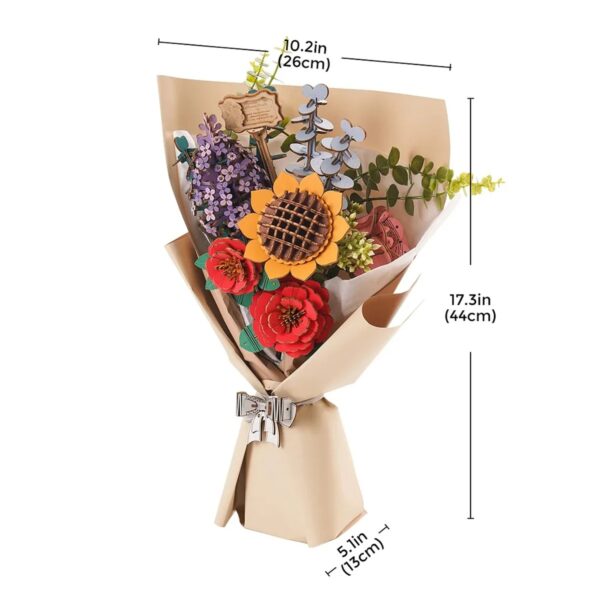 DIY Wooden Flower Bouquet 3D Wooden Puzzle - Image 4