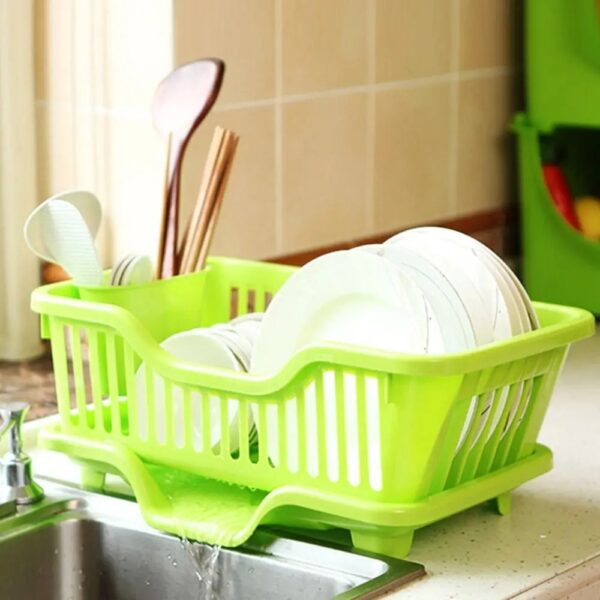 Double Layer Kitchen Dishes & Utensils Drying Organizer Rack - Image 2