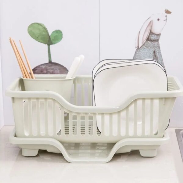 Double Layer Kitchen Dishes & Utensils Drying Organizer Rack - Image 3
