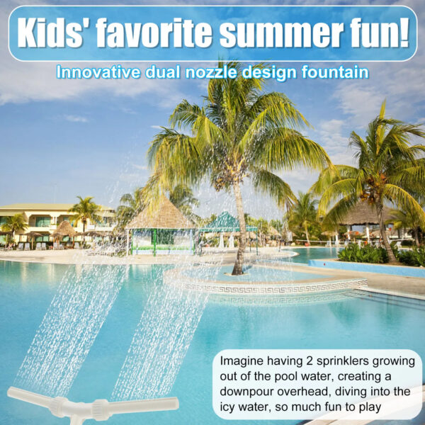 Dual Spray Swimming Pool Water Fountain - Image 2