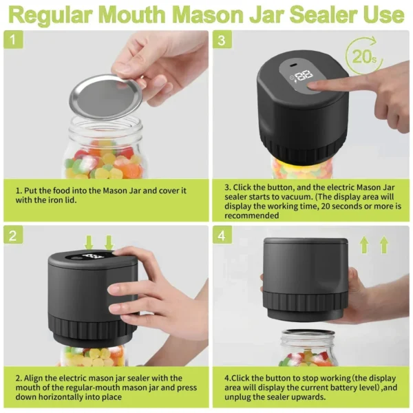 Electric Mason Jar Vacuum Sealer - Image 6