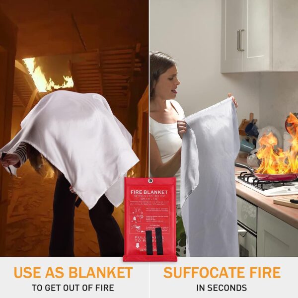 Fiberglass Emergency Fire Blanket - Image 3