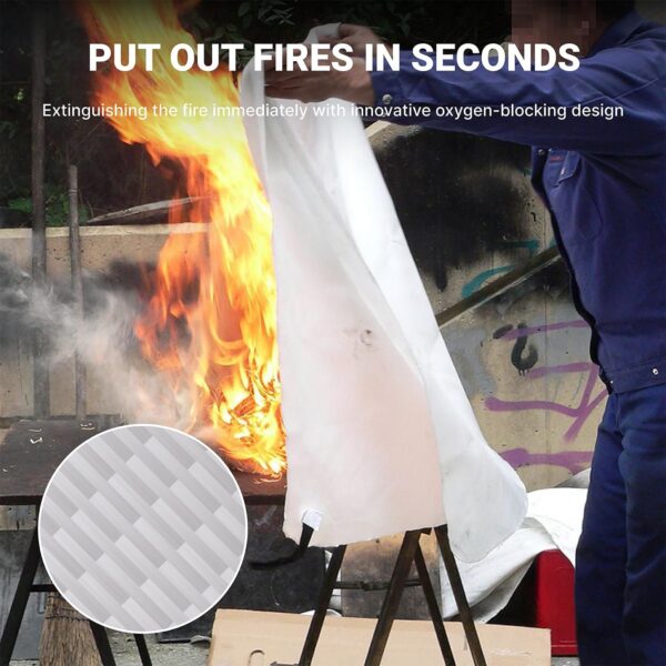 Fiberglass Emergency Fire Blanket - Image 7