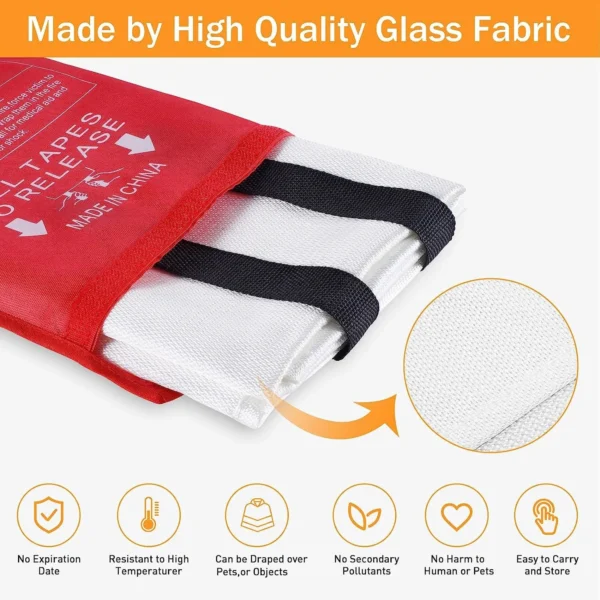 Fiberglass Emergency Fire Blanket - Image 6
