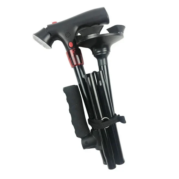 Folding Cane with LED Light – Adjustable, Ergonomic & Sturdy Walking Stick for Seniors - Image 6