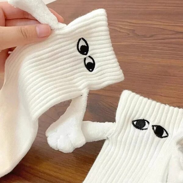 Funny Couple Magnetic Holding Hands Socks - Image 2