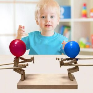 HANDMADE WOODEN FENCING PUPPETS