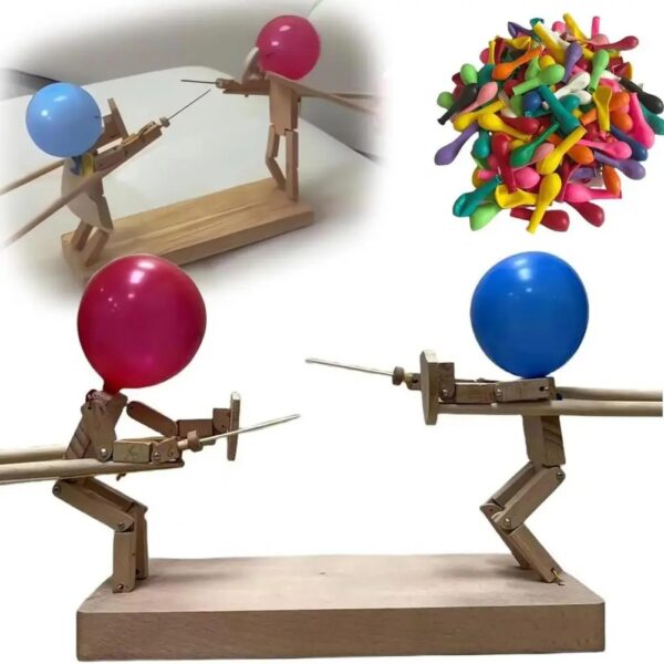 HANDMADE WOODEN FENCING PUPPETS - Image 5