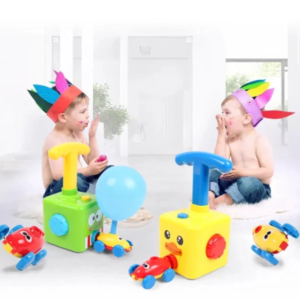 Interactive Balloon Powered Car Launcher Toy Set - Image 2