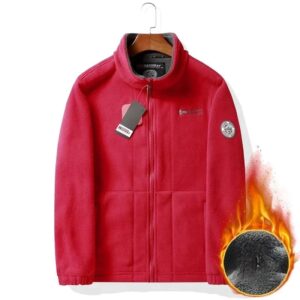 Men’s Double-Layer Fleece Hooded Jacket