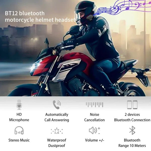 Motorcycle Helmet Bluetooth Headset - Image 3